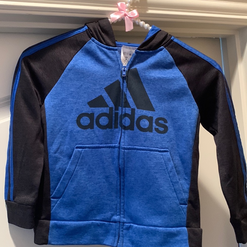 Adidas boys zip track jacket